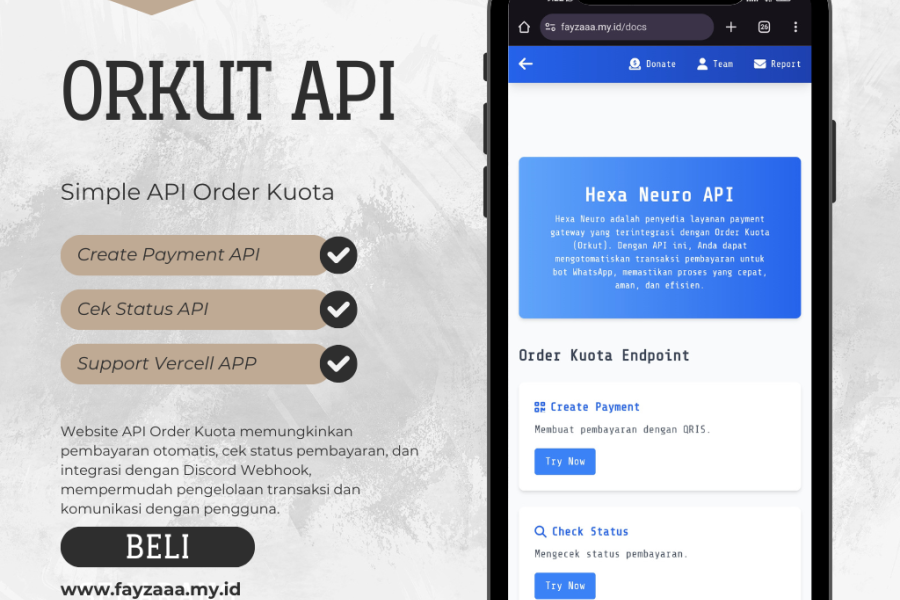 WEBSITE ORDER KUOTA API
